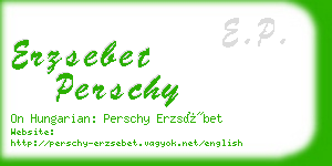 erzsebet perschy business card